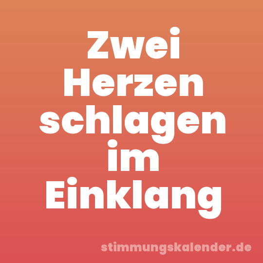 Zwei Herzen schlagen im Einklang