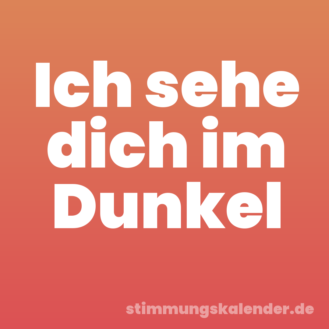 Ich sehe dich im Dunkel
