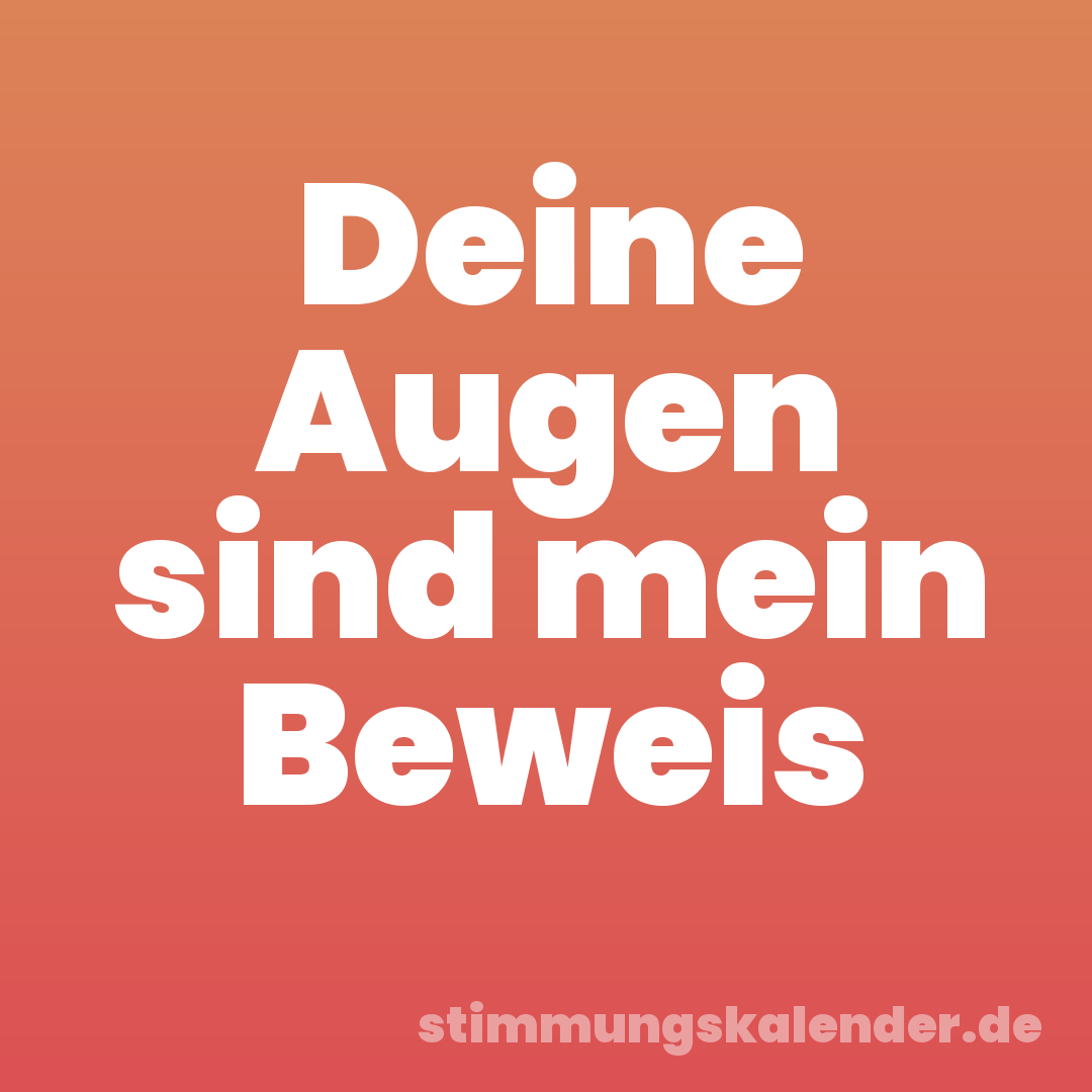 Deine Augen sind mein Beweis
