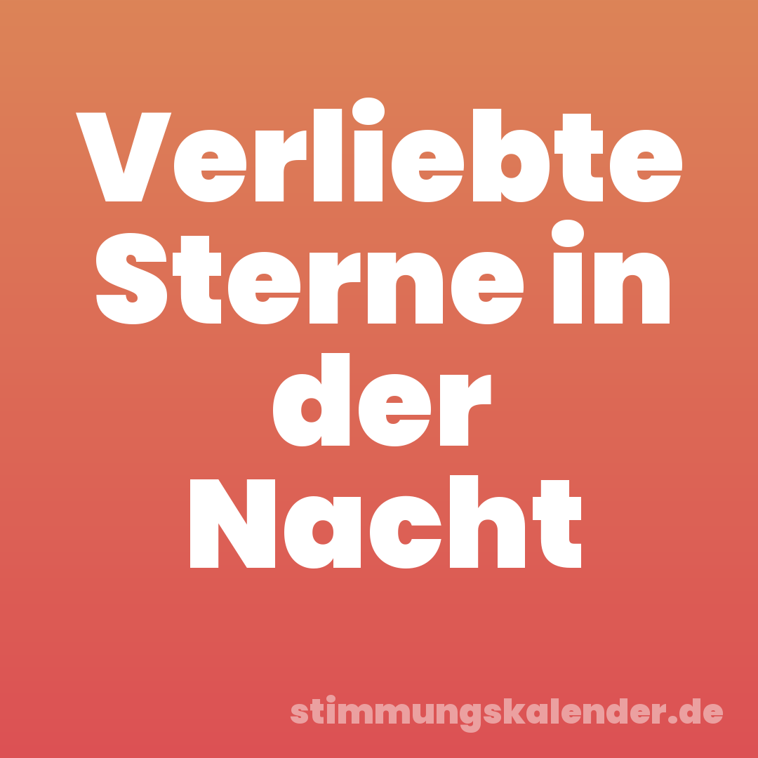 Verliebte Sterne in der Nacht