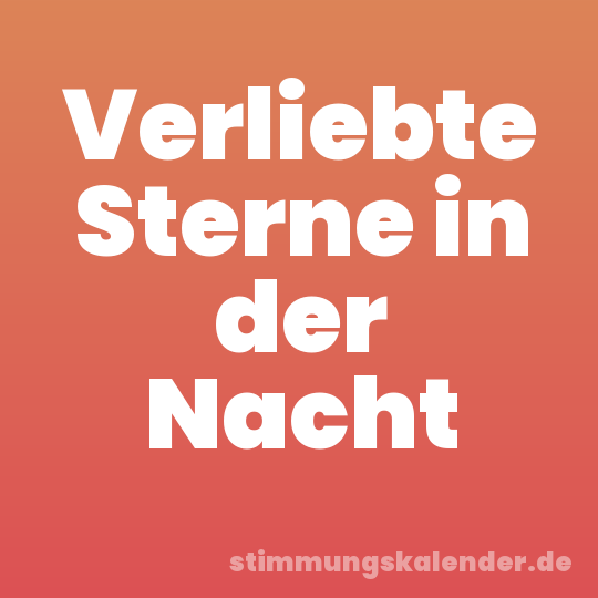 Verliebte Sterne in der Nacht