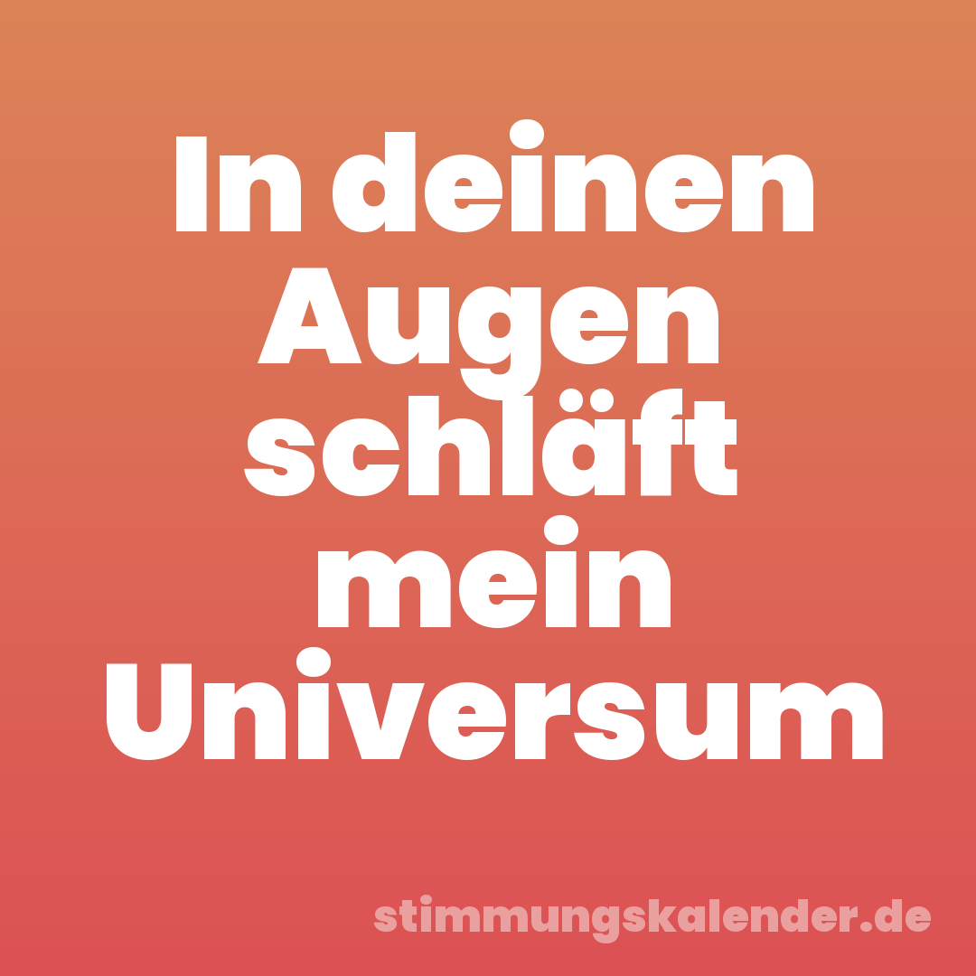 In deinen Augen schläft mein Universum