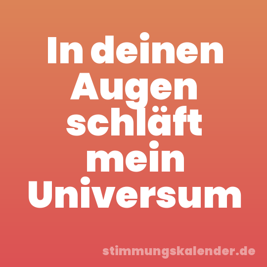 In deinen Augen schläft mein Universum