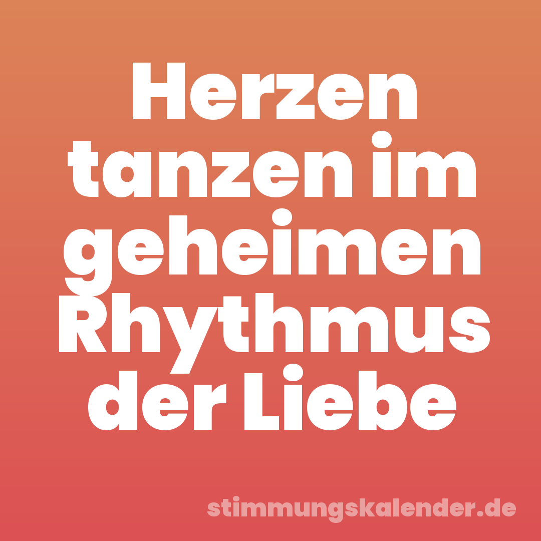 Herzen tanzen im geheimen Rhythmus der Liebe