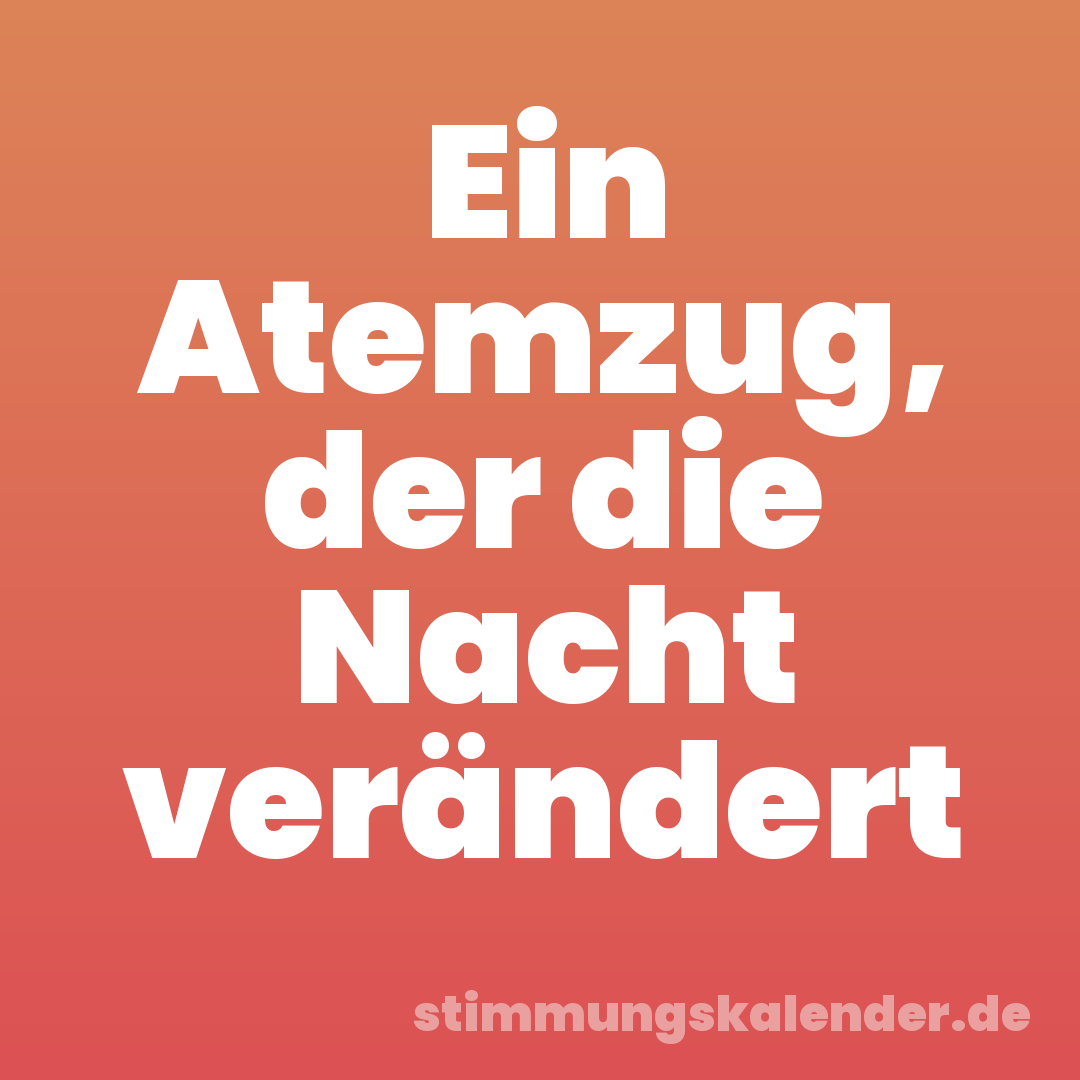 Ein Atemzug, der die Nacht verändert