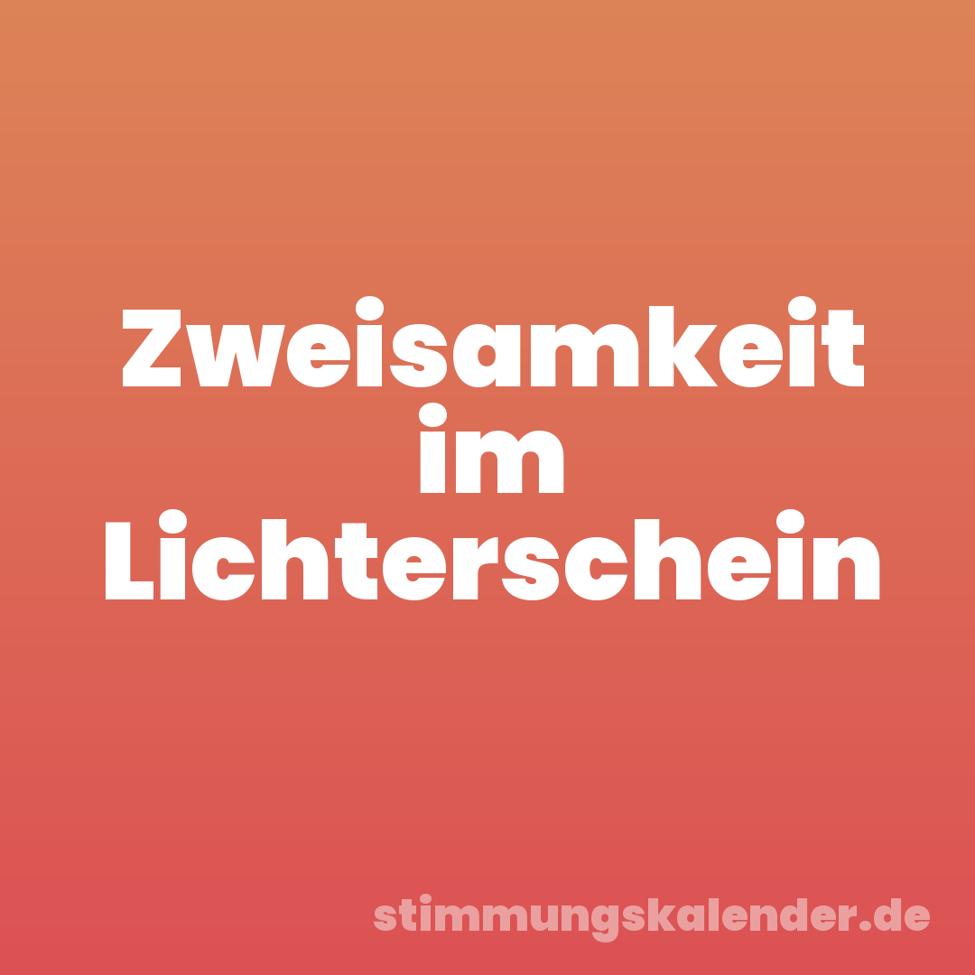 Zweisamkeit im Lichterschein