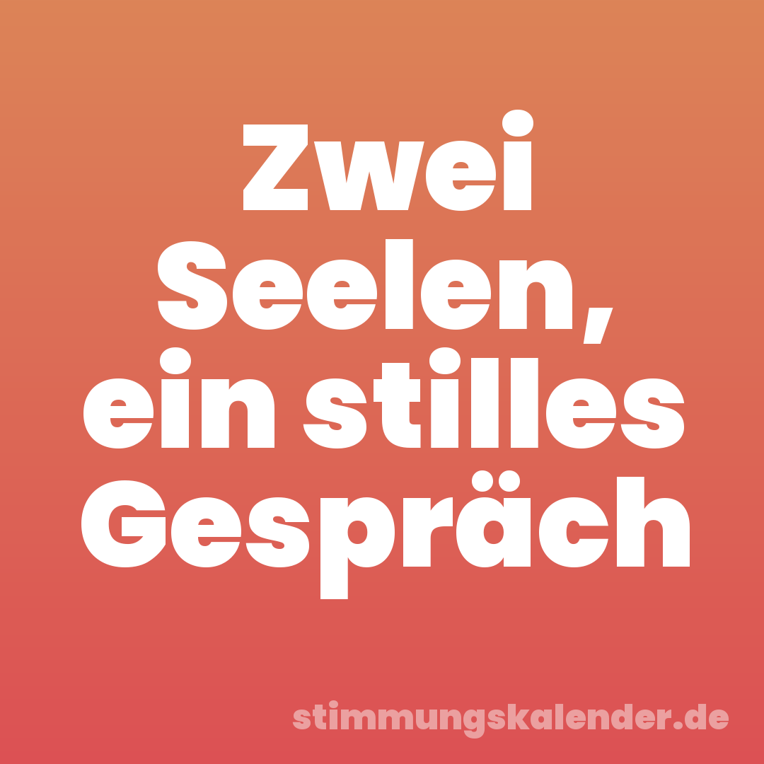 Zwei Seelen, ein stilles Gespräch