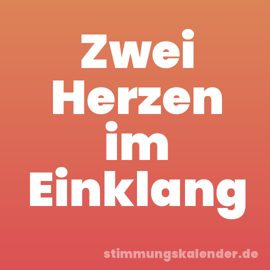 Zwei Herzen im Einklang