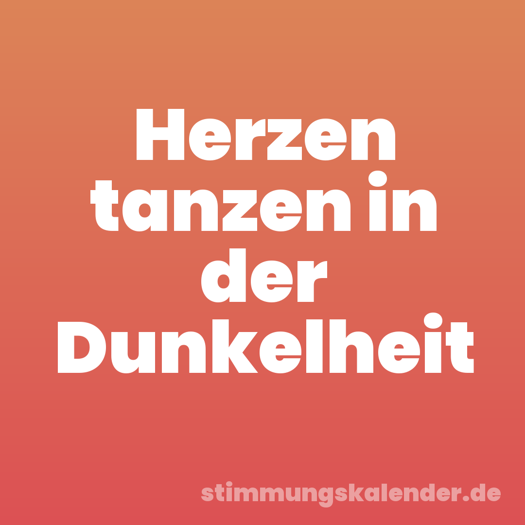 Herzen tanzen in der Dunkelheit