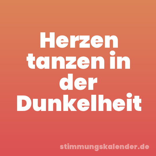 Herzen tanzen in der Dunkelheit