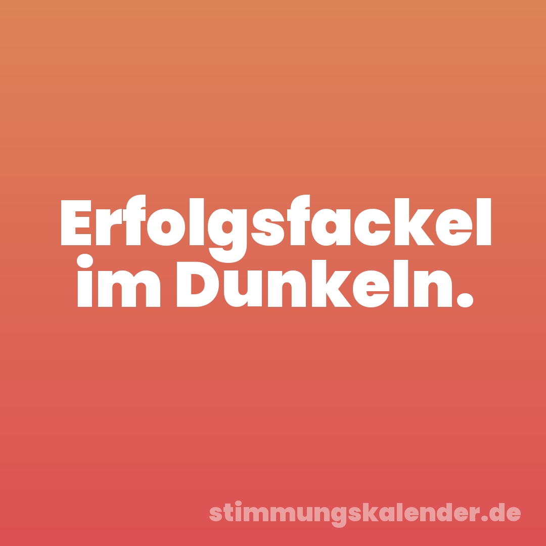 Erfolgsfackel im Dunkeln.