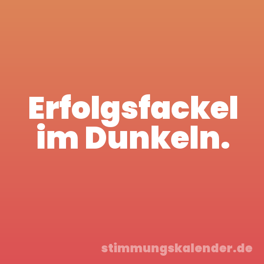 Erfolgsfackel im Dunkeln.