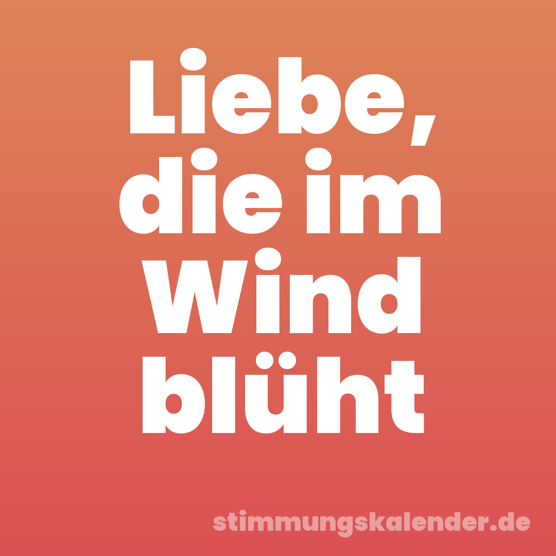 Liebe, die im Wind blüht