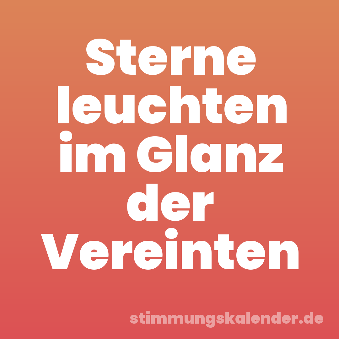 Sterne leuchten im Glanz der Vereinten