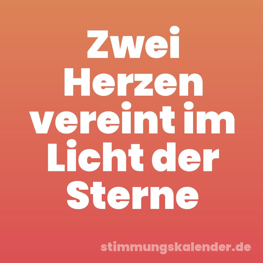 Zwei Herzen vereint im Licht der Sterne