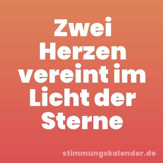 Zwei Herzen vereint im Licht der Sterne