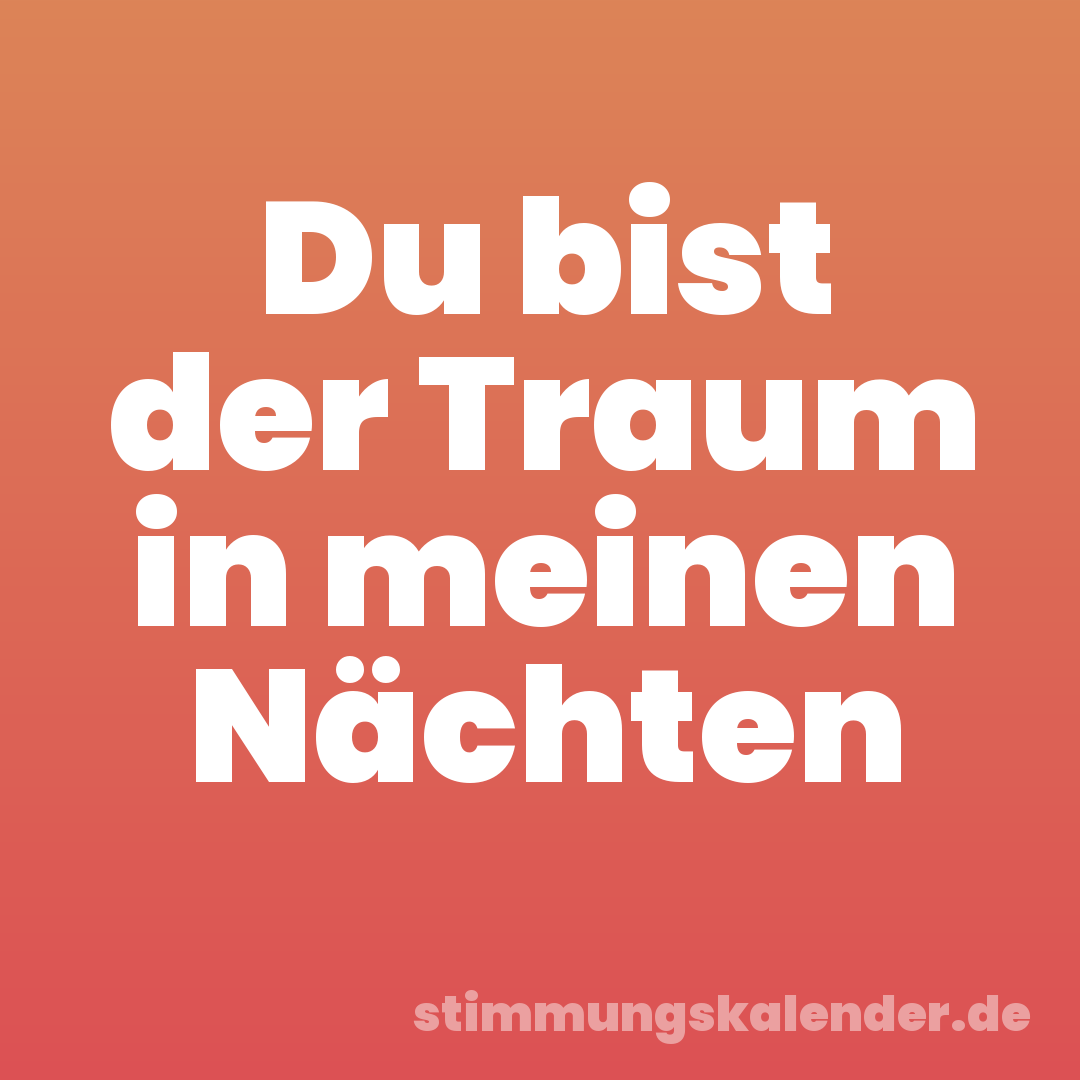 Du bist der Traum in meinen Nächten