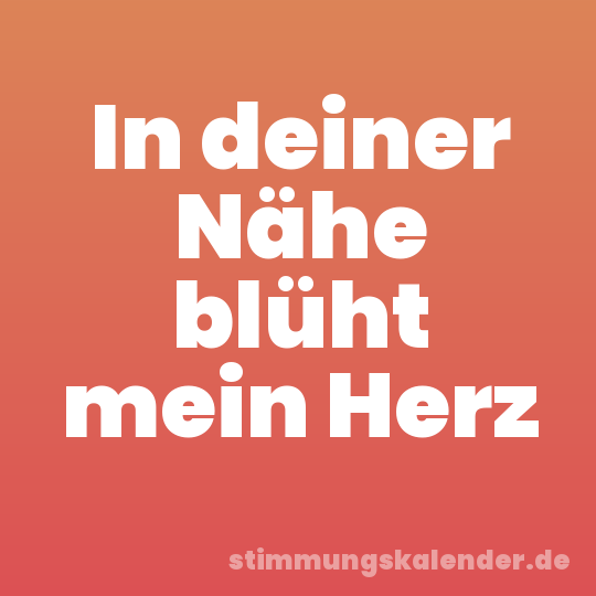 In deiner Nähe blüht mein Herz