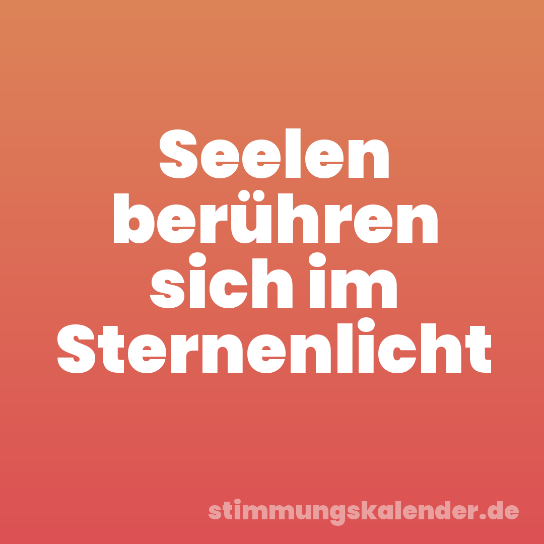 Seelen berühren sich im Sternenlicht