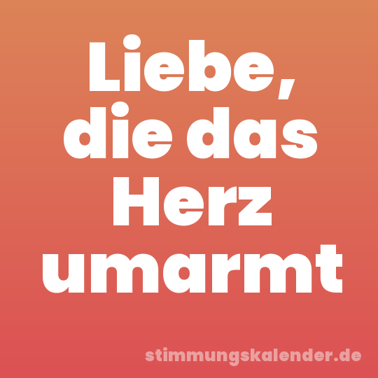 Liebe, die das Herz umarmt