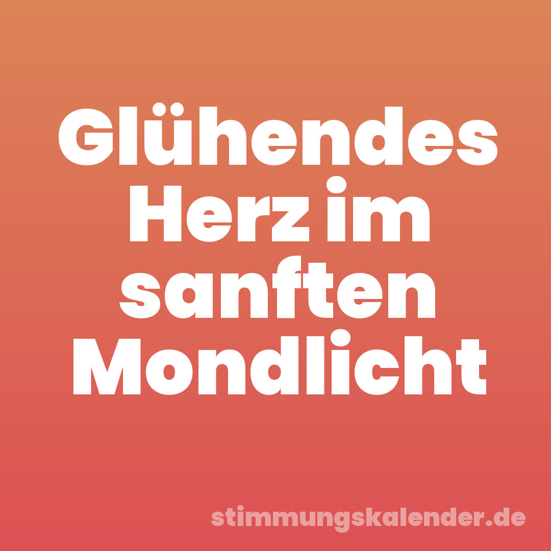 Glühendes Herz im sanften Mondlicht