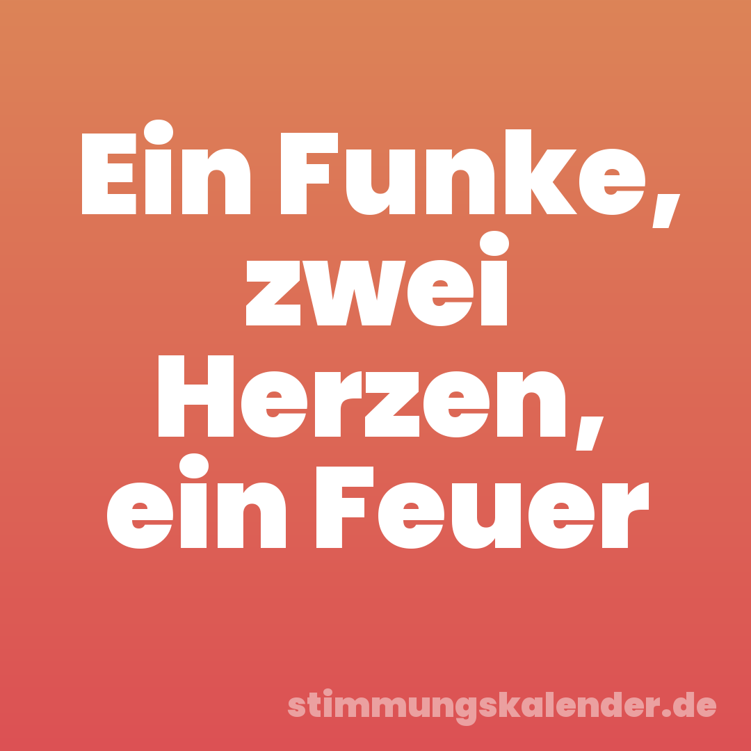 Ein Funke, zwei Herzen, ein Feuer