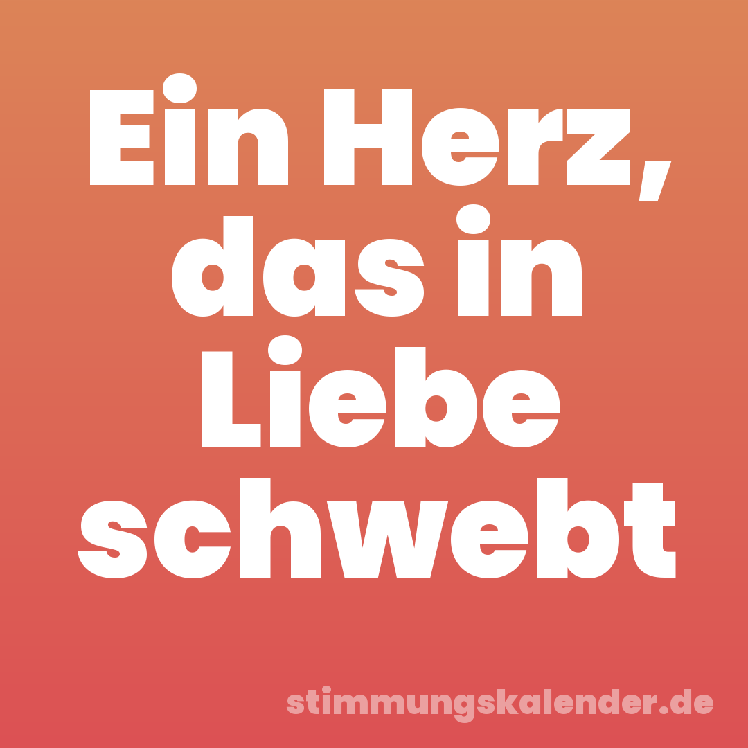 Ein Herz, das in Liebe schwebt