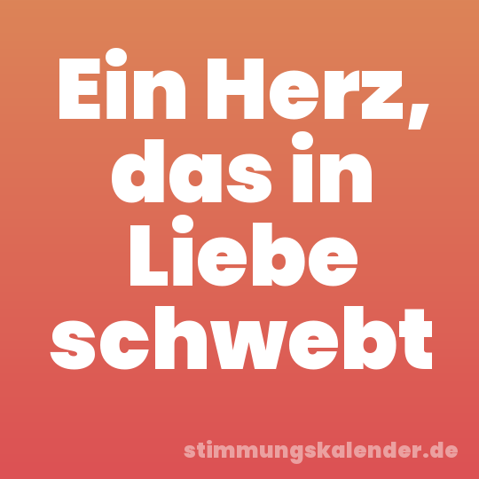 Ein Herz, das in Liebe schwebt