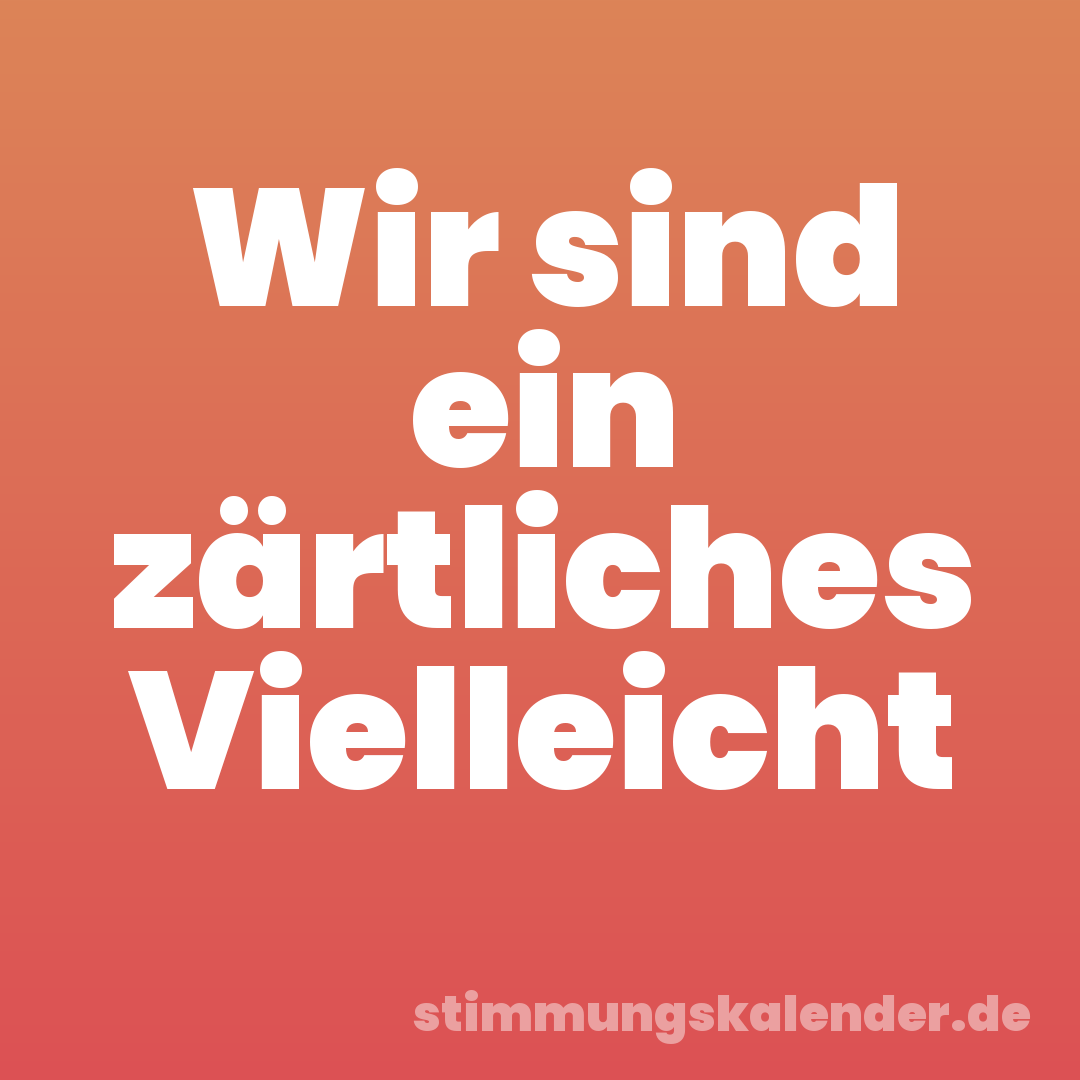 Wir sind ein zärtliches Vielleicht