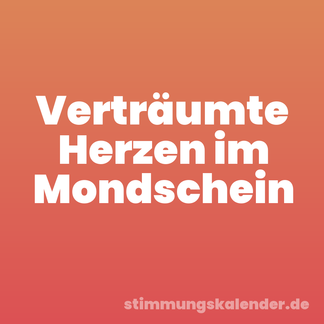 Verträumte Herzen im Mondschein