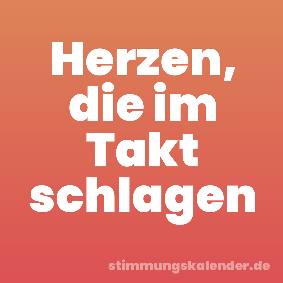 Herzen, die im Takt schlagen