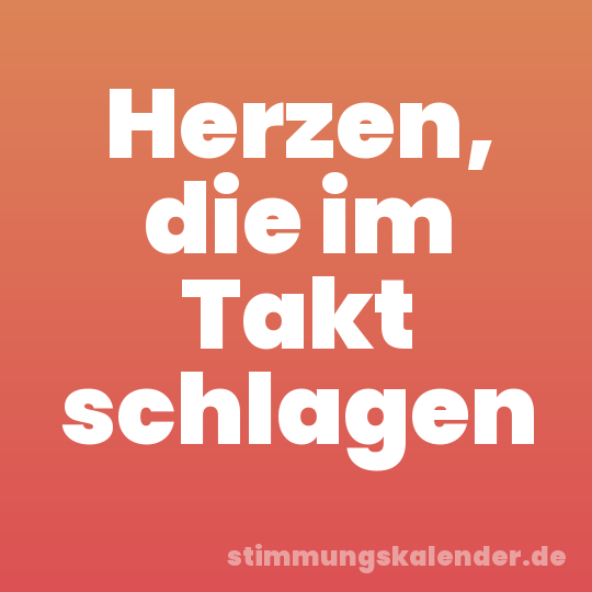 Herzen, die im Takt schlagen