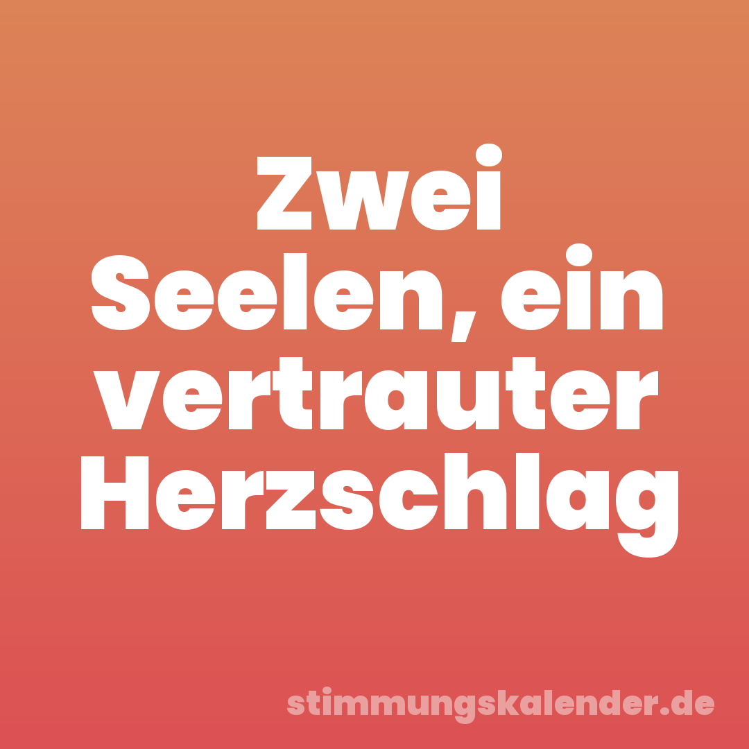 Zwei Seelen, ein vertrauter Herzschlag