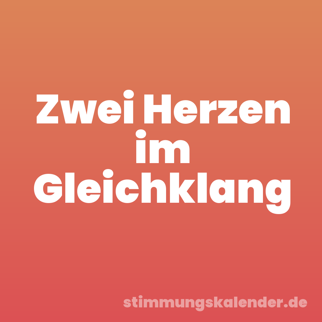 Zwei Herzen im Gleichklang