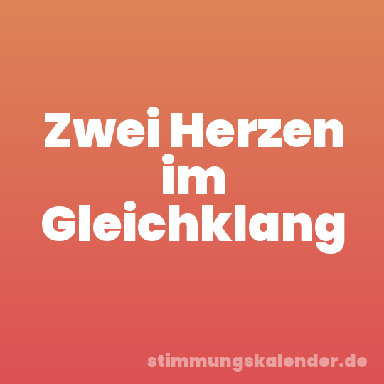 Zwei Herzen im Gleichklang