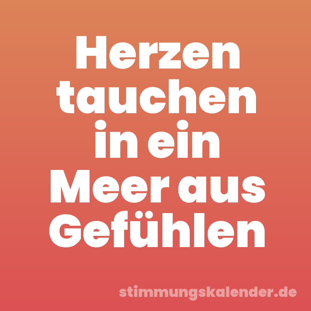 Herzen tauchen in ein Meer aus Gefühlen