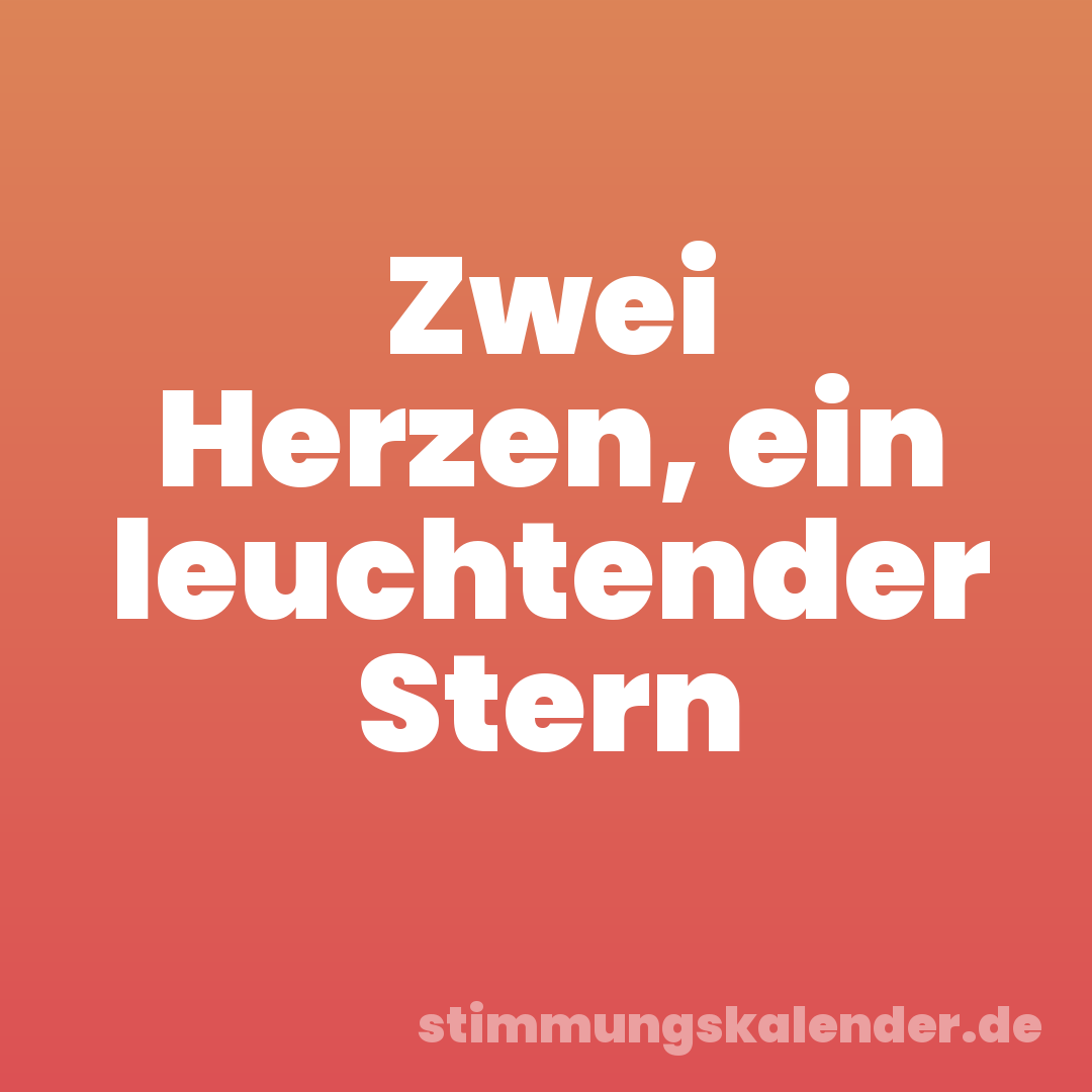 Zwei Herzen, ein leuchtender Stern
