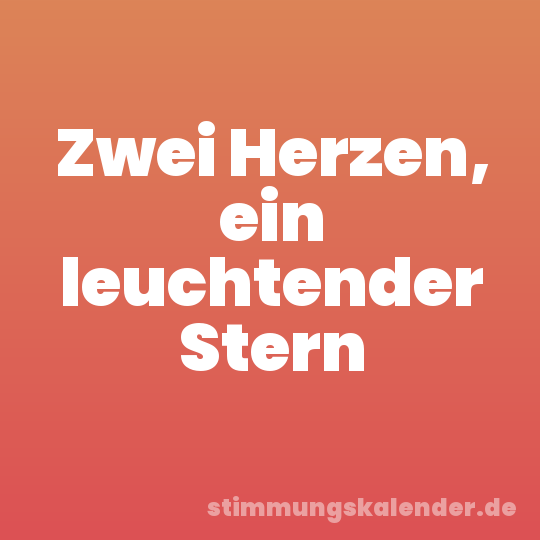 Zwei Herzen, ein leuchtender Stern