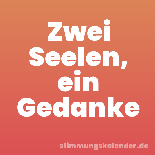 Zwei Seelen, ein Gedanke