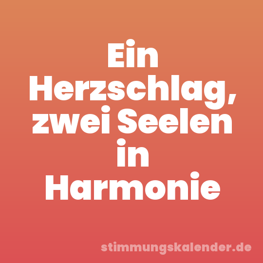 Ein Herzschlag, zwei Seelen in Harmonie