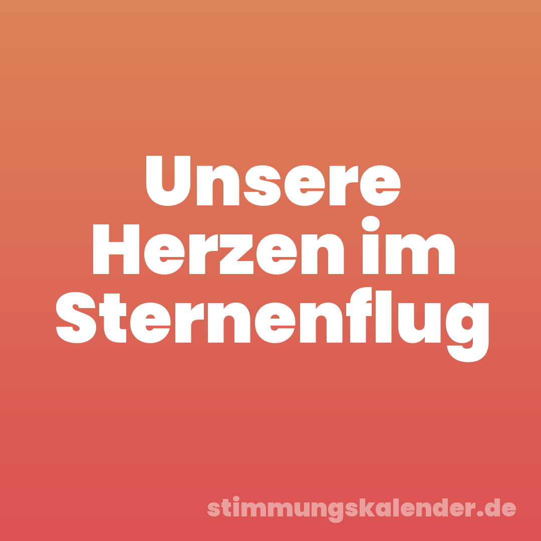 Unsere Herzen im Sternenflug