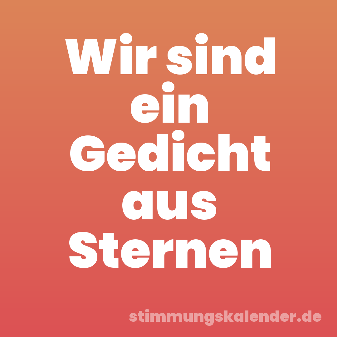 Wir sind ein Gedicht aus Sternen