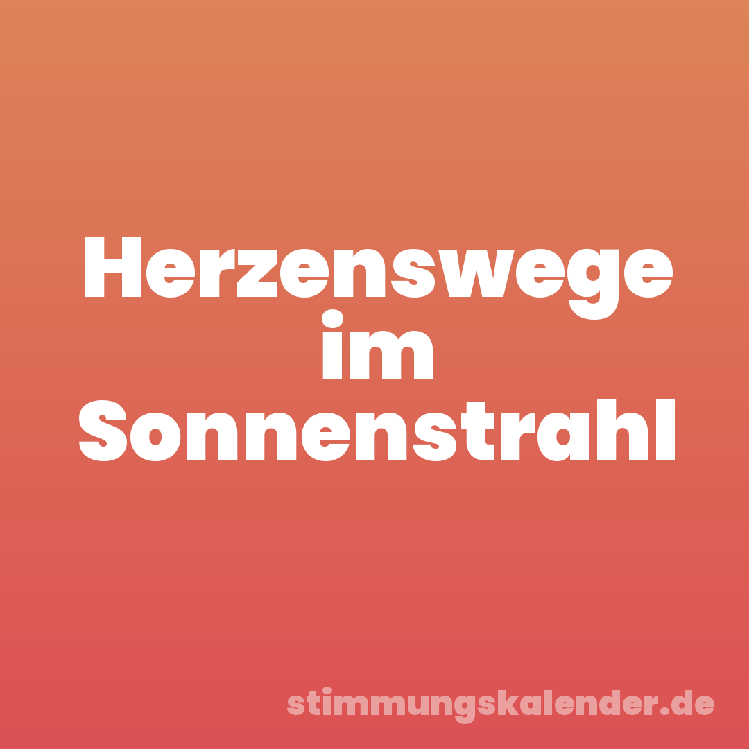 Herzenswege im Sonnenstrahl