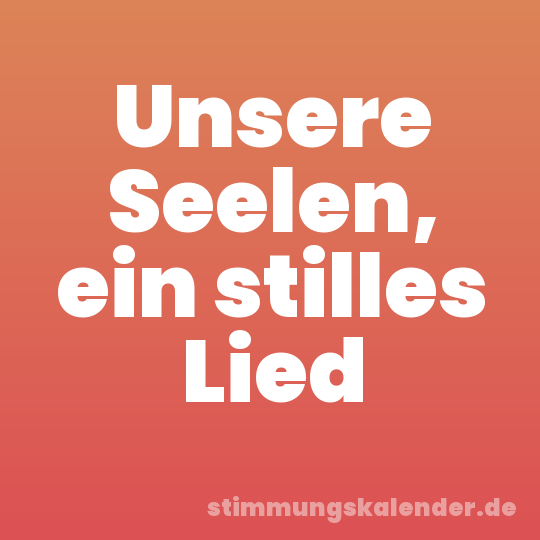 Unsere Seelen, ein stilles Lied