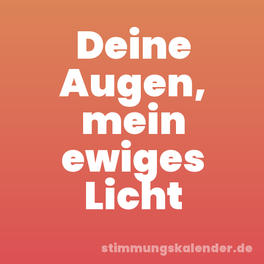 Deine Augen, mein ewiges Licht