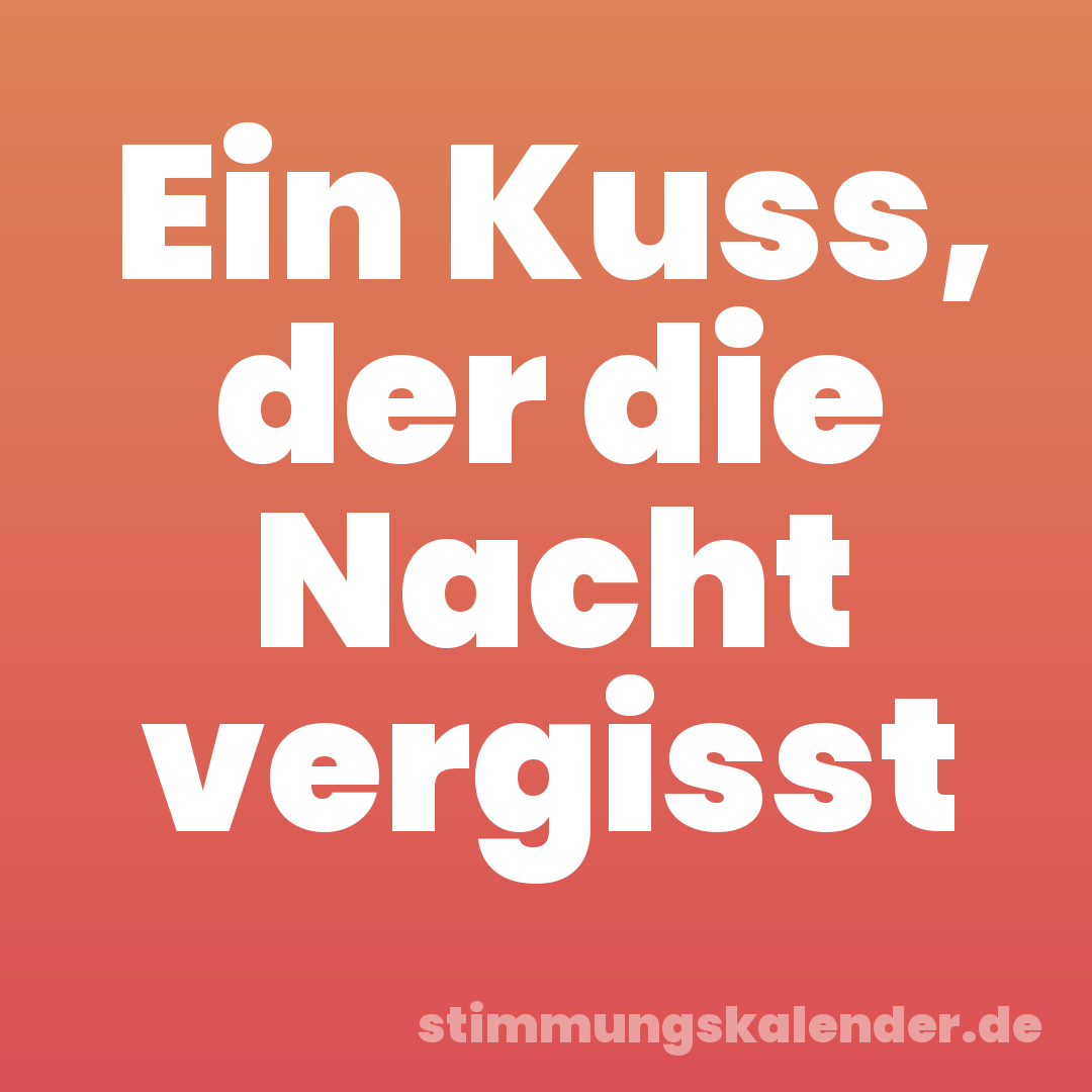 Ein Kuss, der die Nacht vergisst
