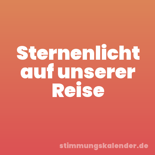 Sternenlicht auf unserer Reise