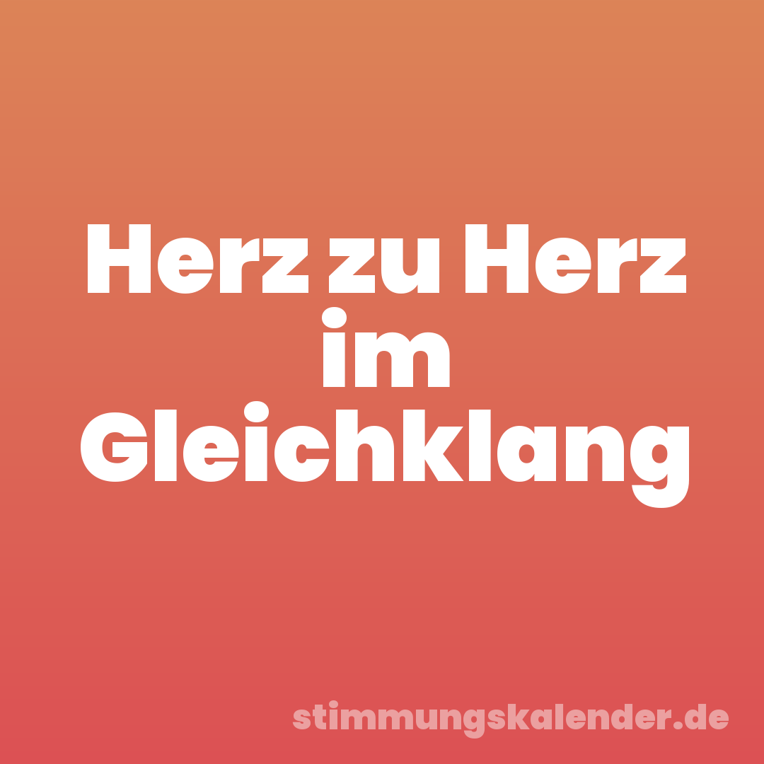 Herz zu Herz im Gleichklang