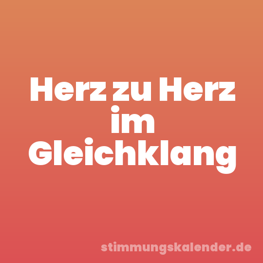 Herz zu Herz im Gleichklang