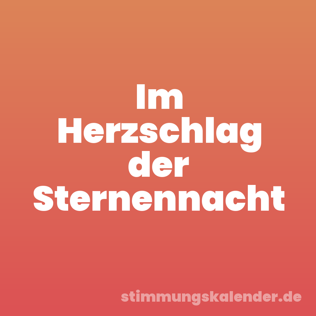 Im Herzschlag der Sternennacht